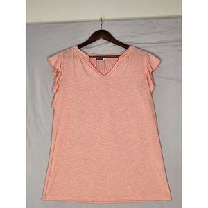 Butterfly‎ Sleeve Peach Top from Kikula Size med.